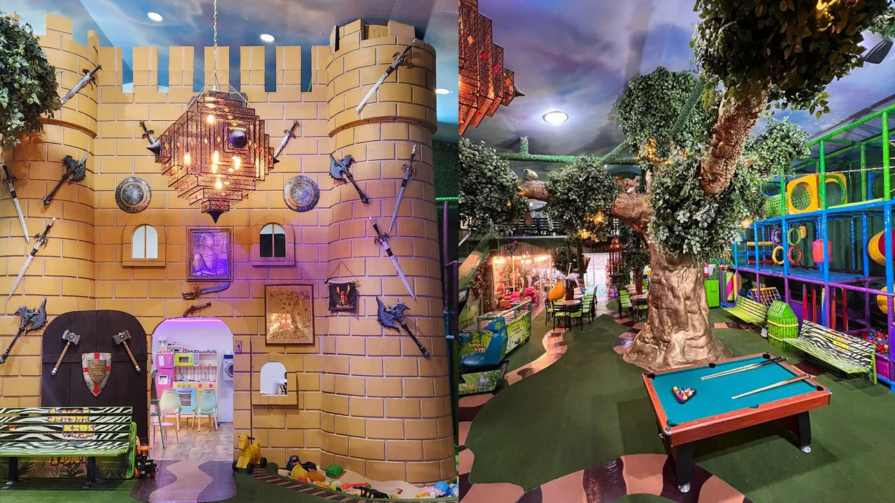Instalaciones de Jungle Kids Platinum: castillo y árbol gigante