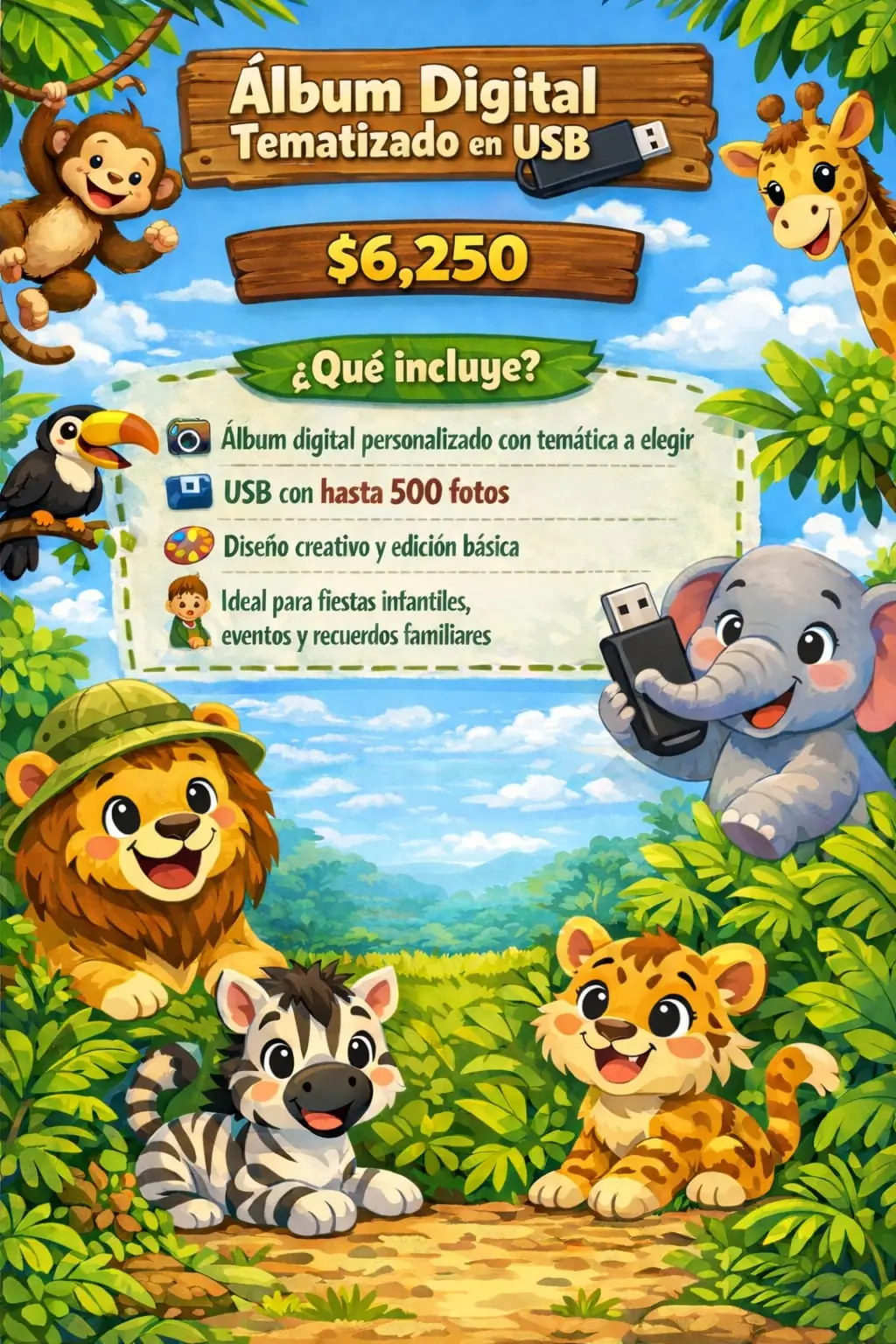 Álbum digital tematizado USB