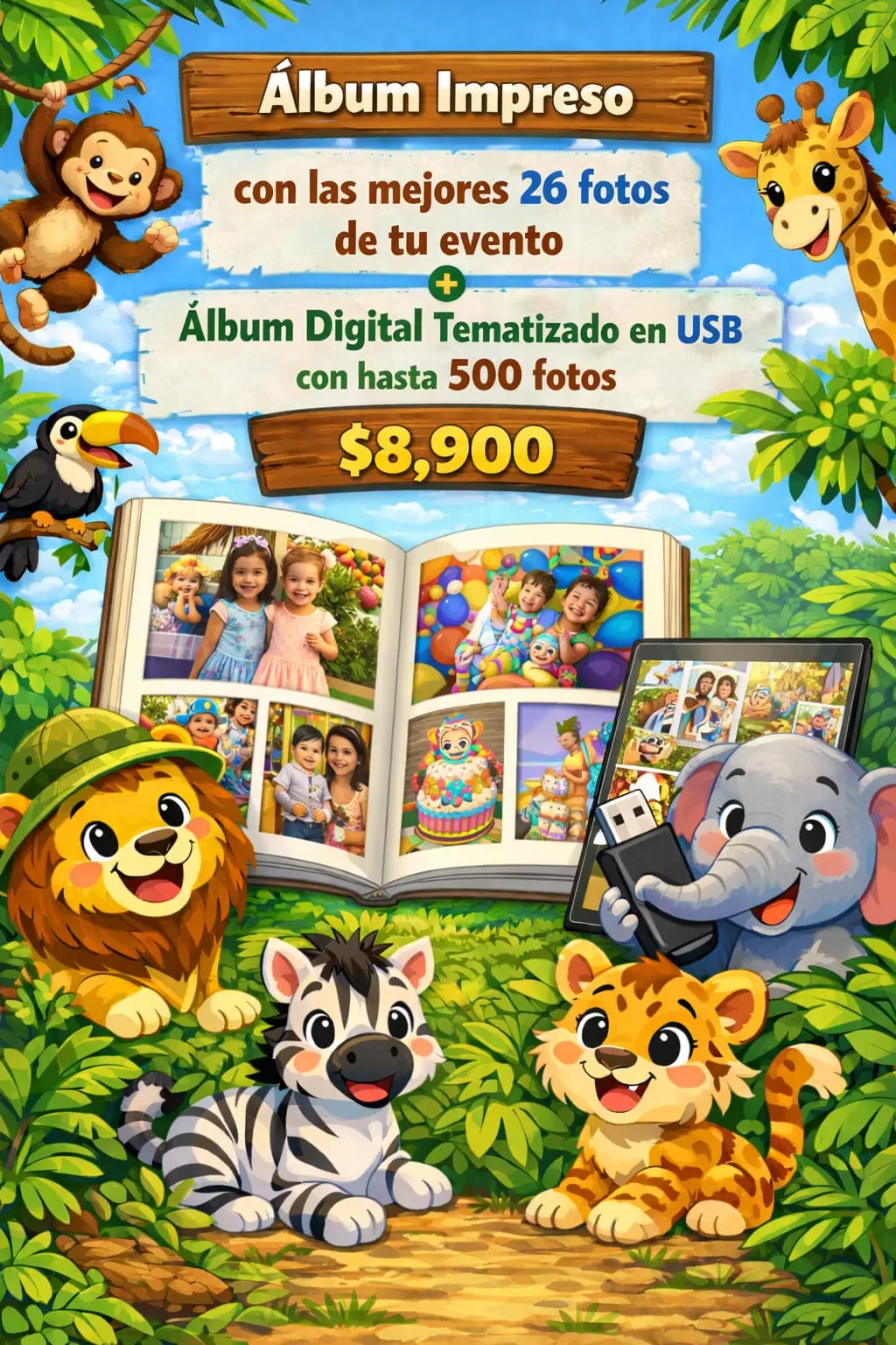 Álbum impreso + digital USB