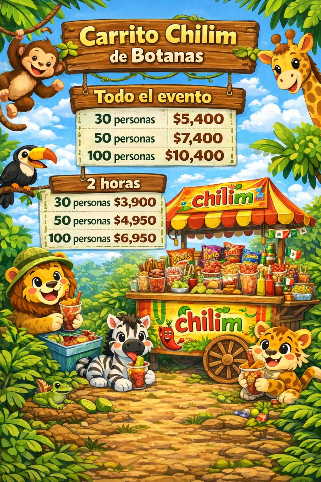 Carrito Chilim de botanas